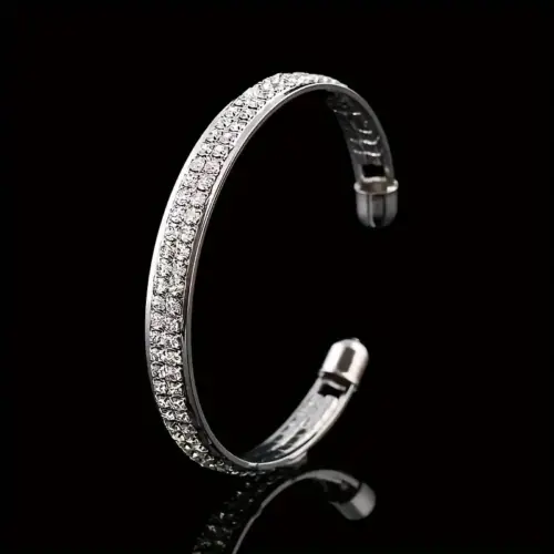 Brazalete Strass plateado