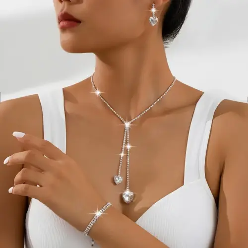 Conjunto de semi joyas Corazon sin la pulcera