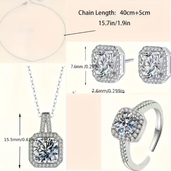 Conjunto de semi joyas Solitario - Imagen 4
