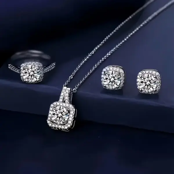 Conjunto de semi joyas Solitario - Imagen 2