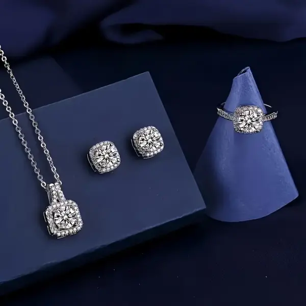 Conjunto de semi joyas Solitario - Imagen 6