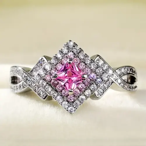 Anillo ROMBO ROSA
