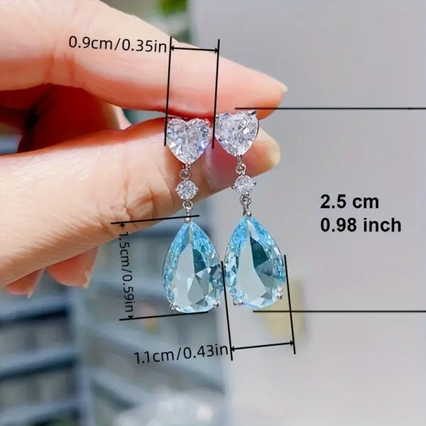 Caravanas gota corazon - Imagen 2