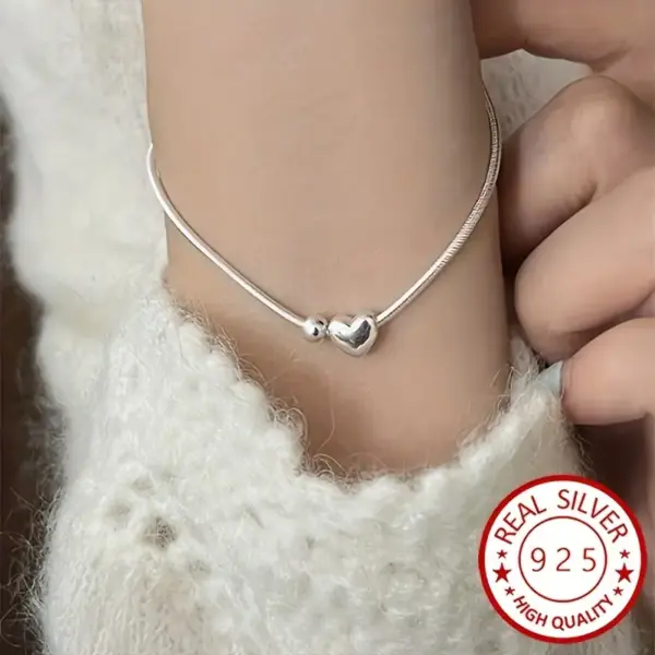 Pulcera Corazon Plata 925 - Imagen 4