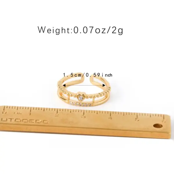 Anillo de Corazón con Circonita Sintética - Imagen 7
