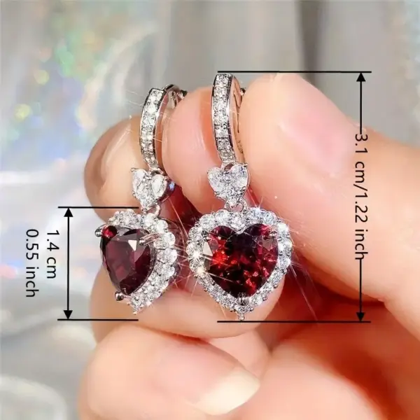 Pendientes aritos corazon - Imagen 3