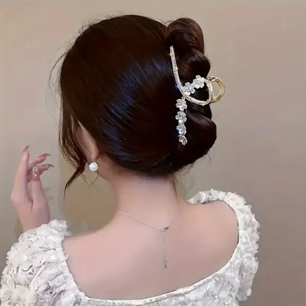 Pinza de pelo floral delgada - Imagen 3