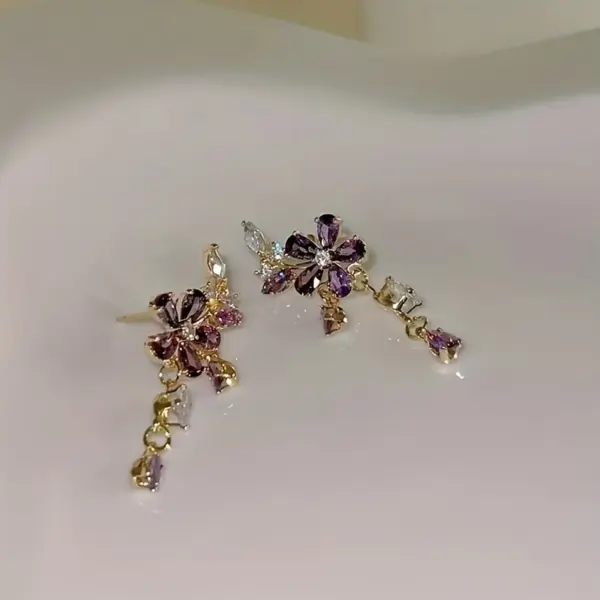 Caravanas  flor delicada - Imagen 5