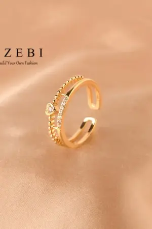 Anillo de Corazón con Circonita Sintética