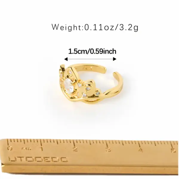 Anillo Elegante de Corona - Imagen 5