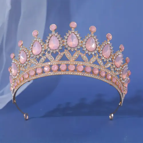 Corona Gala rosa dorada