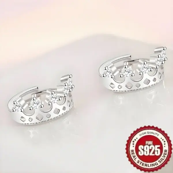 Aritos Coronita plata 925 - Imagen 7