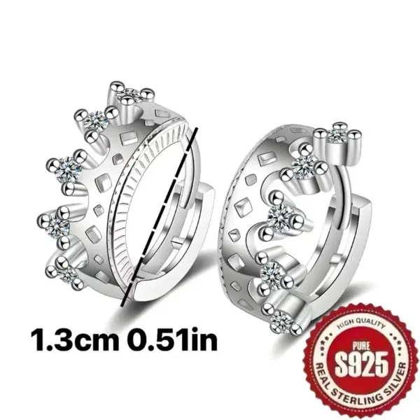 Aritos Coronita plata 925 - Imagen 5