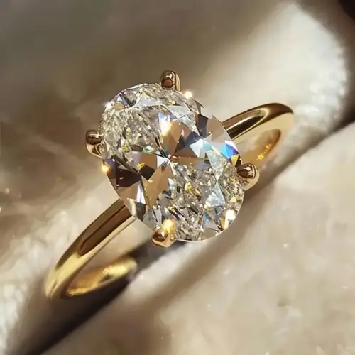 Anillo SOLITARIO OVALADO talla 6