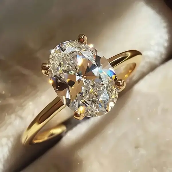 Anillo SOLITARIO OVALADO talla 6