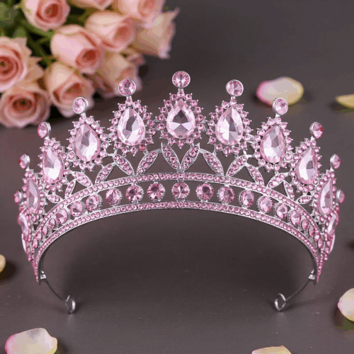 Corona Gala rosa dorada