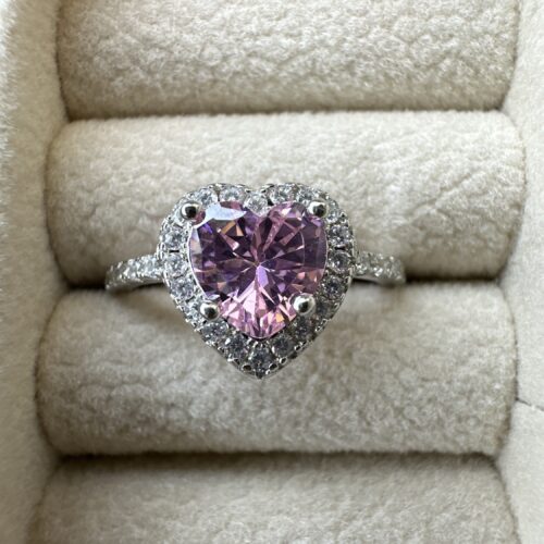 Anillo corazón de plata S925 (Talle 6)