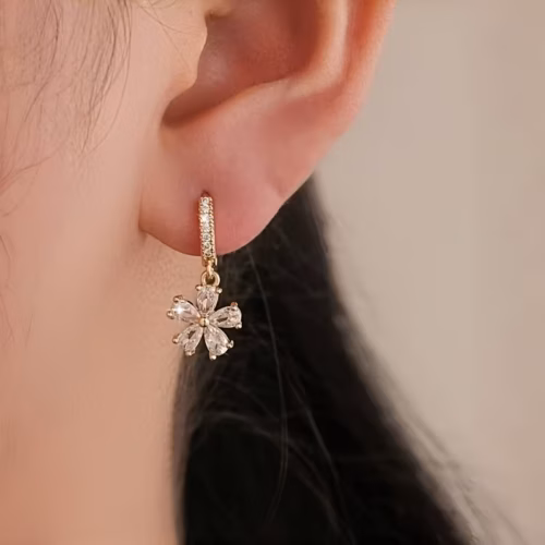 Arito Flor ( Enchape oro 18k)