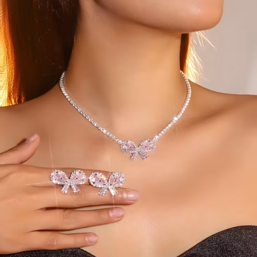 Conjunto de Joyeria Samira Rosa