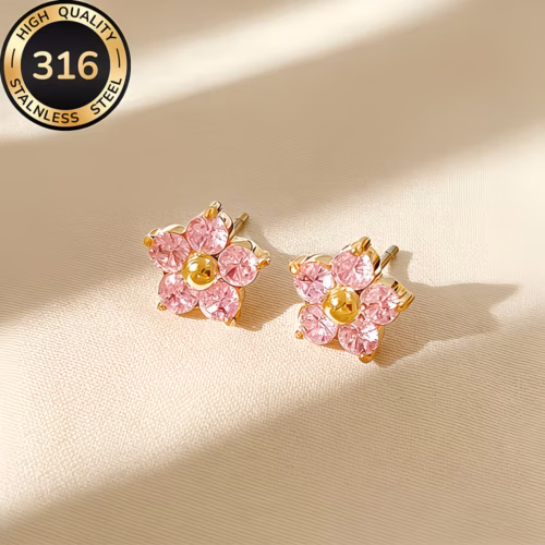 Topitos Florales en Acero 316