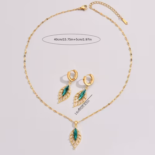 Conjunto de joyeria Hojitas