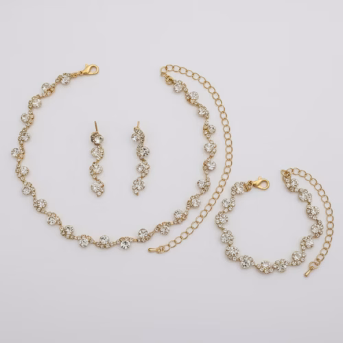 Conjunto de Joyería Ondulada Deli