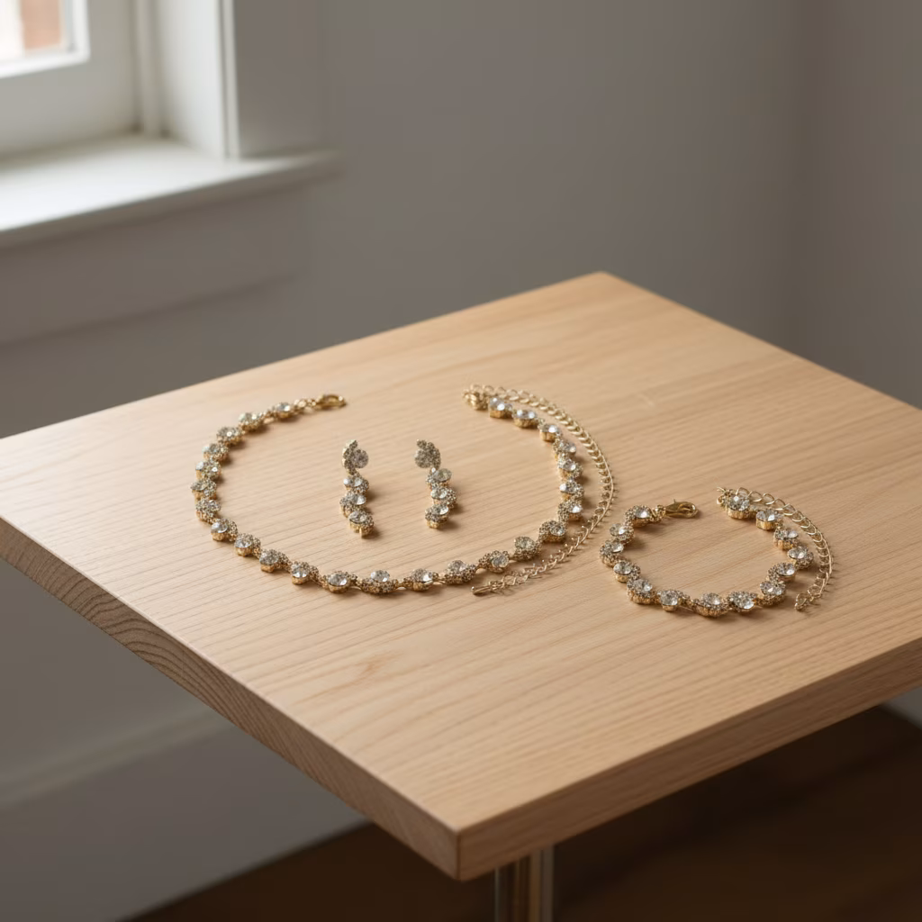 Conjunto de Joyería Ondulada Deli - Imagen 4