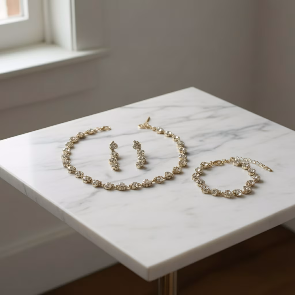 Conjunto de Joyería Ondulada Deli - Imagen 5