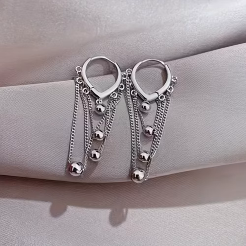 Pendientes largos de cadena Nia, elegantes