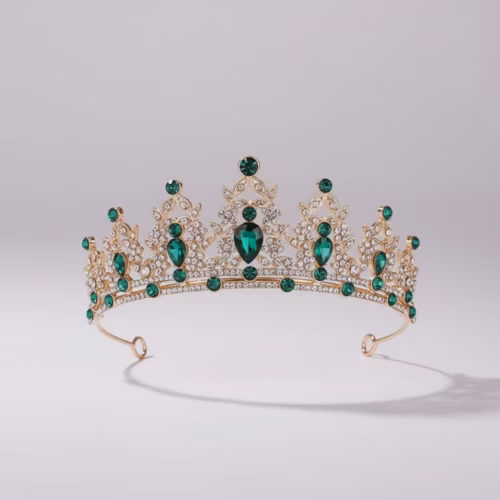 Corona Princesa mini verde
