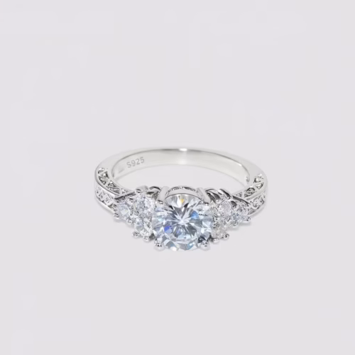 Anillo de Plata de Ley 925 Aura con Circonia Brillante (TALLE8)