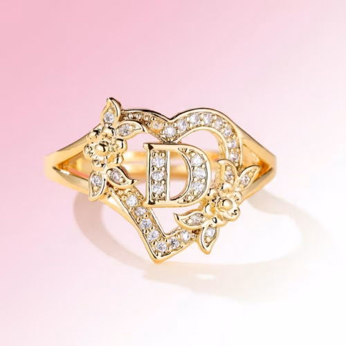 Anillo ajustable Inicial (D)