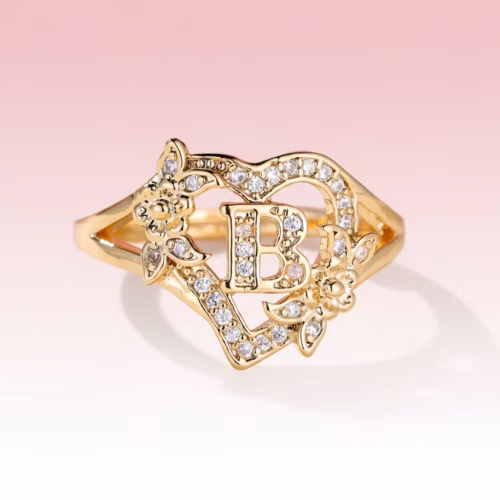 Anillo ajustable Inicial (B)