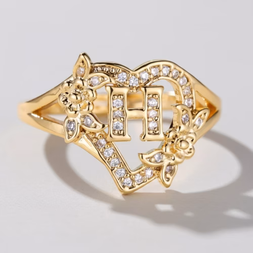 Anillo ajustable Inicial (H)