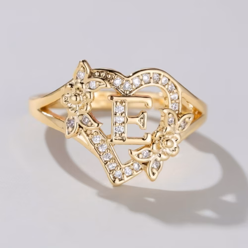 Anillo ajustable Inicial (E)