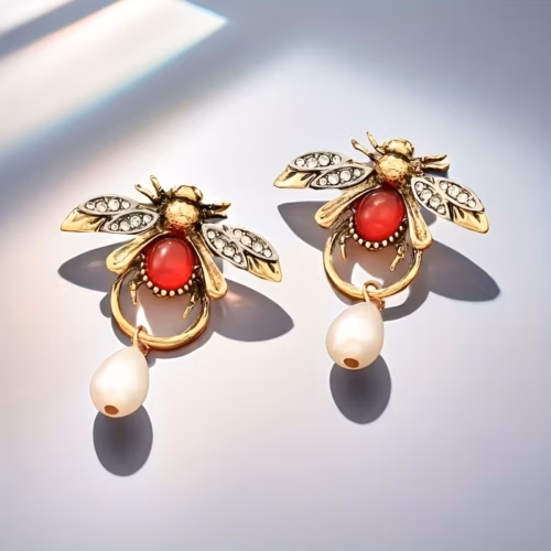 Caravanas  Vintage Abeja