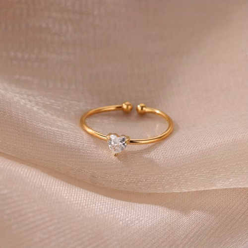 Anillo Solitario Acero