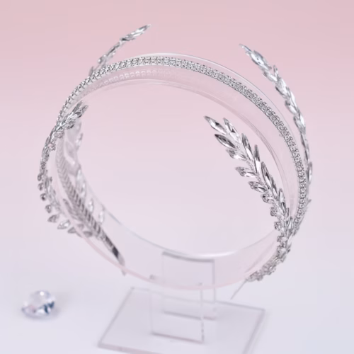 Tiara tocado Trigal Catalina con Pedrería Brillante