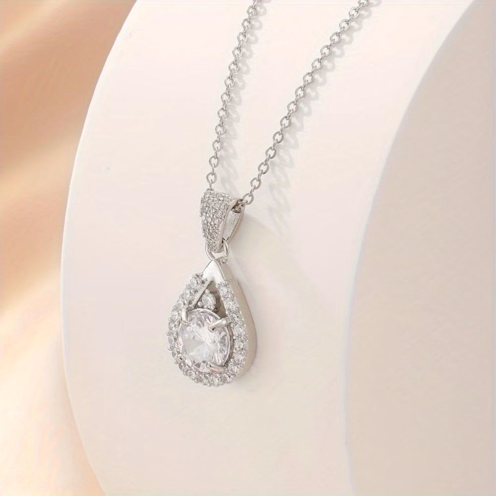 Collar Gota Plateado