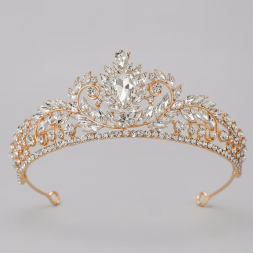 Corona Flor de Loto Dorado